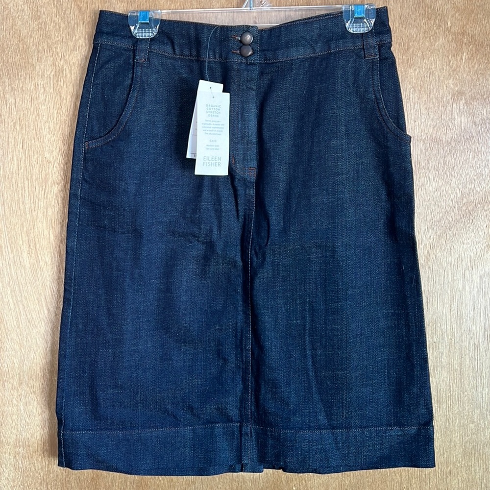 New Eileen Fisher Jean Skirt